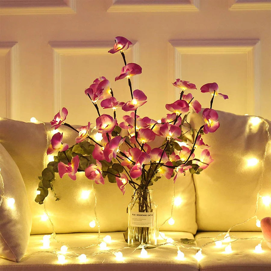 20leds 73cm Led Simulation Orchid Branch Lights Tree Table Lamp LED Willow Branch lights For Xmas Party Wedding Home Decoration