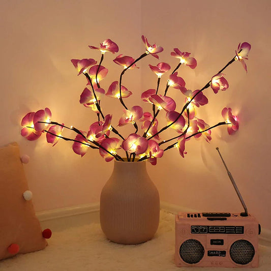 20leds 73cm Led Simulation Orchid Branch Lights Tree Table Lamp LED Willow Branch lights For Xmas Party Wedding Home Decoration